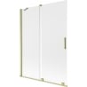 Paroi de baignoire coulissante Mexen Velar à 2 volets 130 x 150 cm, givré, doré brossé - 896-130-000-31-55