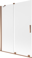 Mexen Velar vannitoa dušisein 2-osaline liuguks 130 x 150 cm, matt, roosa kuld - 896-130-000-31-60