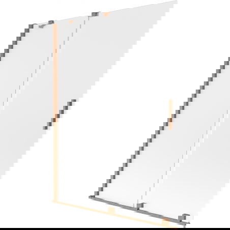 Mexen Velar badwand met 2 schuifvleugels 130 x 150 cm, ijs, geborsteld koper - 896-130-000-31-65