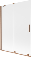 Mexen Velar 2-door sliding shower screen 130 x 150 cm, frost, brushed copper - 896-130-000-31-65