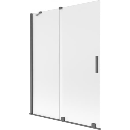 Mexen Velar 2-panel sliding bathtub screen 130 x 150 cm, frost, brushed gun gray - 896-130-000-31-66
