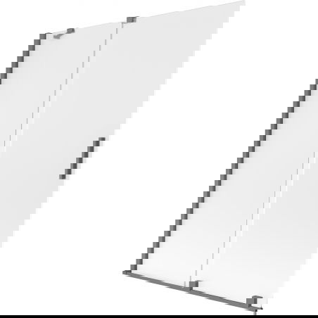 Mexen Velar badwand vouwdeur met 2 panelen schuifbaar 130 x 150 cm, matglas, Gun Metal - 896-130-000-31-95