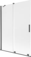 Mexen Velar vanninurk kahe tiivaga, nihutav 130 x 150 cm, matistatud, gun metal - 896-130-000-31-95