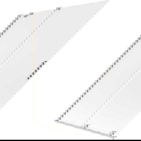 Mexen Velar badwand 2-delige schuifdeur 130 x 150 cm, ijsvorming, geborsteld nikkel - 896-130-000-31-97