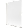 Mexen Velar klizni pregradni zid s 2 krila klizni 130 x 150 cm, mraz, brušeni nikal - 896-130-000-31-97