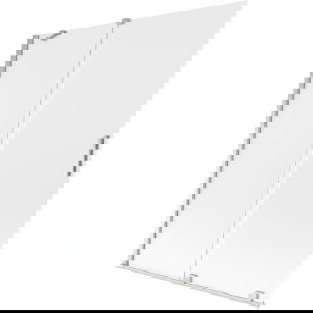 Mexen Velar Duschwand 2-flügelig verschiebbar 140 x 150 cm, Milchglas, Chrom - 896-140-000-31-01