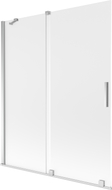 Mexen Velar kaheosaline lükanduks, 140 x 150 cm, matt, kroom - 896-140-000-31-01