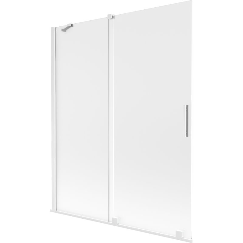 Mexen Velar badwand 2-delige schuifwand 140 x 150 cm, matglas, wit - 896-140-000-31-20