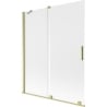 Mexen Velar 2-krilni pomični paravan za kadu 140 x 150 cm, mraz, zlatno brušeno - 896-140-000-31-55