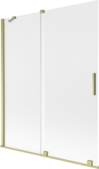 Mexen Velar 2-krilni pomični paravan za kadu 140 x 150 cm, mraz, zlatno brušeno - 896-140-000-31-55