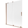 Mexen Velar 2-osaline 140 x 150 cm lükandust sisaldav vannisein, huur, roosa kuld - 896-140-000-31-60