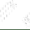 Mexen Velar Duschabtrennung 2-flügelig verschiebbar 140 x 150 cm, matt, schwarz - 896-140-000-31-70