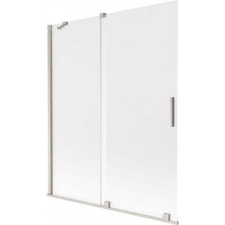 Mexen Velar klizni paravan za kadu 2-krilni, klizni 140 x 150 cm, mat, brušeni nikal - 896-140-000-31-97