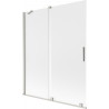 Mexen Velar klizni paravan za kadu 2-krilni, klizni 140 x 150 cm, mat, brušeni nikal - 896-140-000-31-97