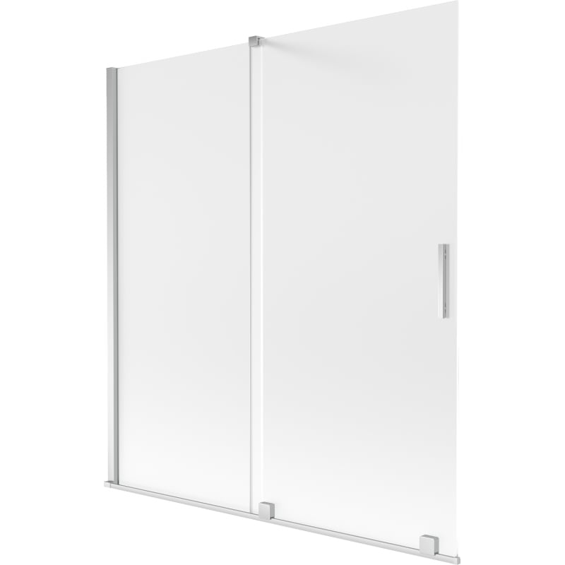 Mexen Velar painel de banheira de 2 partes deslizante 150 x 150 cm, fosco, cromado - 896-150-000-31-01