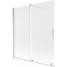 Mexen Velar klizni paravan za kadu na razvlačenje 2-krilni 150 x 150 cm, mat, krom - 896-150-000-31-01