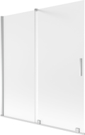 Mexen Velar klizni paravan za kadu na razvlačenje 2-krilni 150 x 150 cm, mat, krom - 896-150-000-31-01