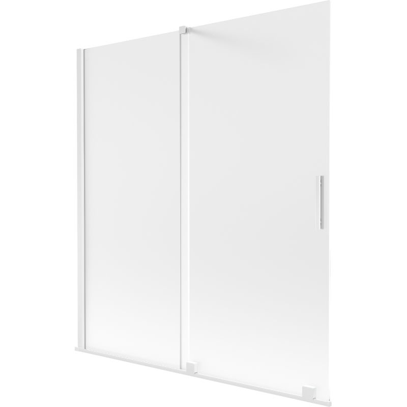 Mexen Velar Duschwand, 2-flügelig, verschiebbar, 150 x 150 cm, matt, weiß - 896-150-000-31-20