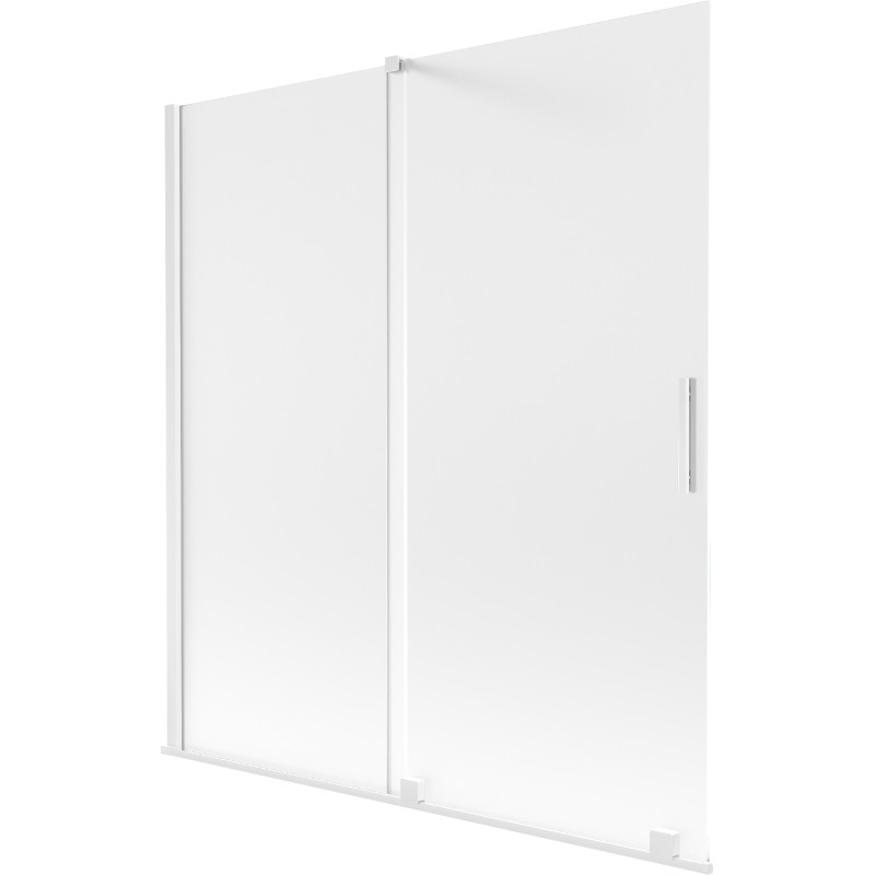 Mexen Velar kaheastmelise liuguksega vannisein 150 x 150 cm, mustriline, valge - 896-150-000-31-20