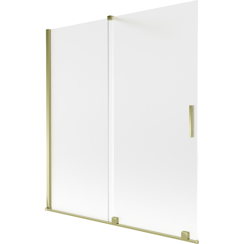 Mexen Velar kahetahuline teisaldatav kapinurga uks 150 x 150 cm, härmatis, kuldne - 896-150-000-31-50