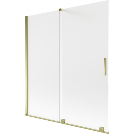 Mexen Velar kahetahuline teisaldatav kapinurga uks 150 x 150 cm, härmatis, kuldne - 896-150-000-31-50