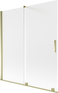 Mexen Velar kahetahuline teisaldatav kapinurga uks 150 x 150 cm, härmatis, kuldne - 896-150-000-31-50