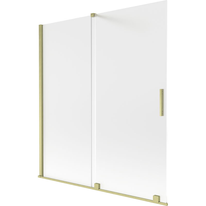 Mexen Velar διπλή συρόμενη καμπίνα μπάνιου 150 x 150 cm, παγετός, χρυσό