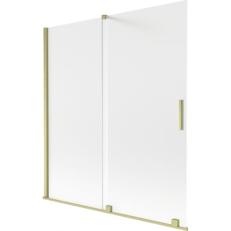 Mexen Velar 2-panel sliding bathtub screen 150 x 150 cm, frost, brushed gold - 896-150-000-31-55