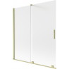 Mexen Velar vannitoasirmik 2-osaline, libistatav, 150 x 150 cm, matt, kuldne harjatud - 896-150-000-31-55