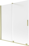 Mexen Velar 2-panel sliding bathtub screen 150 x 150 cm, frost, brushed gold - 896-150-000-31-55
