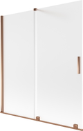 Mexen Velar 2-osaline lükandvannisein 150 x 150 cm, härmatis, roosa kuld - 896-150-000-31-60