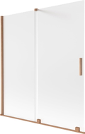 Mexen Velar klizni paravan za kadu s dvokrilnim kliznim sustavom 150 x 150 cm, matirano, brušena bakar - 896-150-000-31-65
