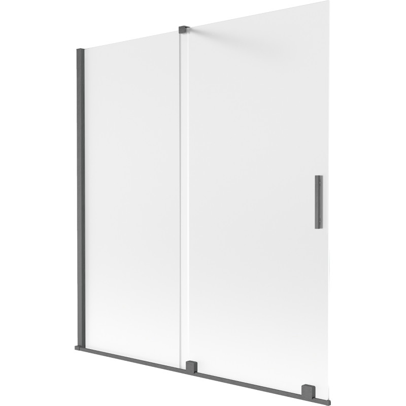 Mexen Velar divdaļīgs, izbīdāms vannas ekrāns 150 x 150 cm, matēts, gun gray pulēts - 896-150-000-31-66