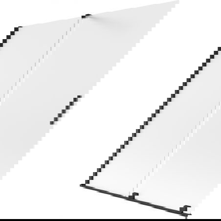 Mexen Velar δίφυλλη συρόμενη πόρτα μπανιέρας 150 x 150 cm, παγωμένο, μαύρο