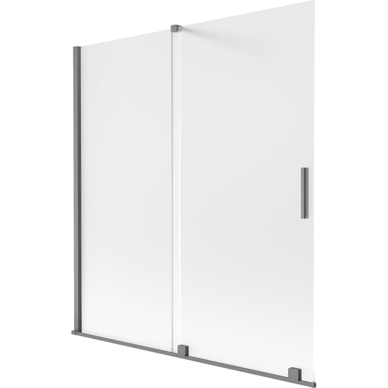 Mexen Velar kaksiovinen suihkuseinä, 150 x 150 cm, huurrettu, gun metal - 896-150-000-31-95