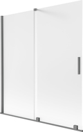 Mexen Velar parawan nawannowy 2-skrzydłowy rozsuwany 150 x 150 cm, szron, gun metal - 896-150-000-31-95