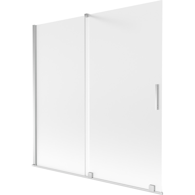 Mexen Velar klizni paravan za kadu 2-krilni klizni 160 x 150 cm, mraz, krom - 896-160-000-31-01