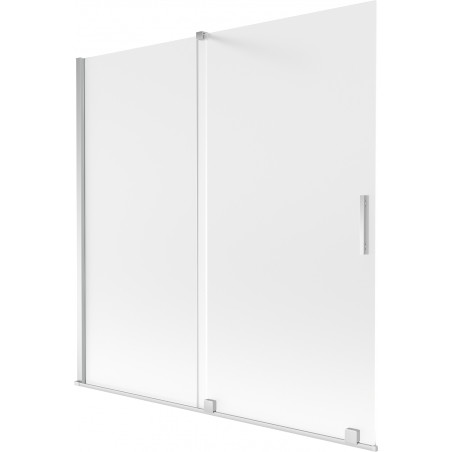 Mexen Velar kaheosaline vanniparavann, lükand, 160 x 150 cm, jäätunud, kroom - 896-160-000-31-01