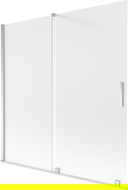 Mexen Velar Συρόμενη Δίφυλλη Καμπίνα Μπάνιου 160 x 150 cm, Ματ, Χρώμιο - 896-160-000-31-01