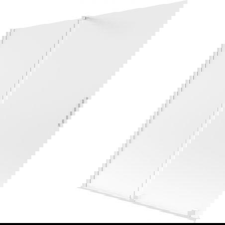Mexen Velar divisória de banho deslizante de 2 painéis 160 x 150 cm, gelo, branco - 896-160-000-31-20