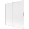 Mexen Velar Badewannenabtrennung 2-flügelig verschiebbar 160 x 150 cm, matt, weiß - 896-160-000-31-20