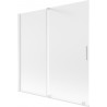 Mexen Velar dvoslojna klizna zidna paravana 160 x 150 cm, mraz, bijela - 896-160-000-31-20