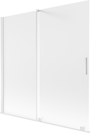 Mexen Velar 2-panel sliding bath screen 160 x 150 cm, frosted, white - 896-160-000-31-20