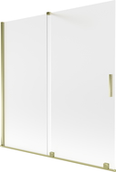 Mexen Velar Duschwand 2-flügelig verschiebbar 160 x 150 cm, matt, gold - 896-160-000-31-50