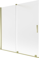 Mexen Velar paroi de baignoire à 2 volets coulissants 160 x 150 cm, givre, doré - 896-160-000-31-50