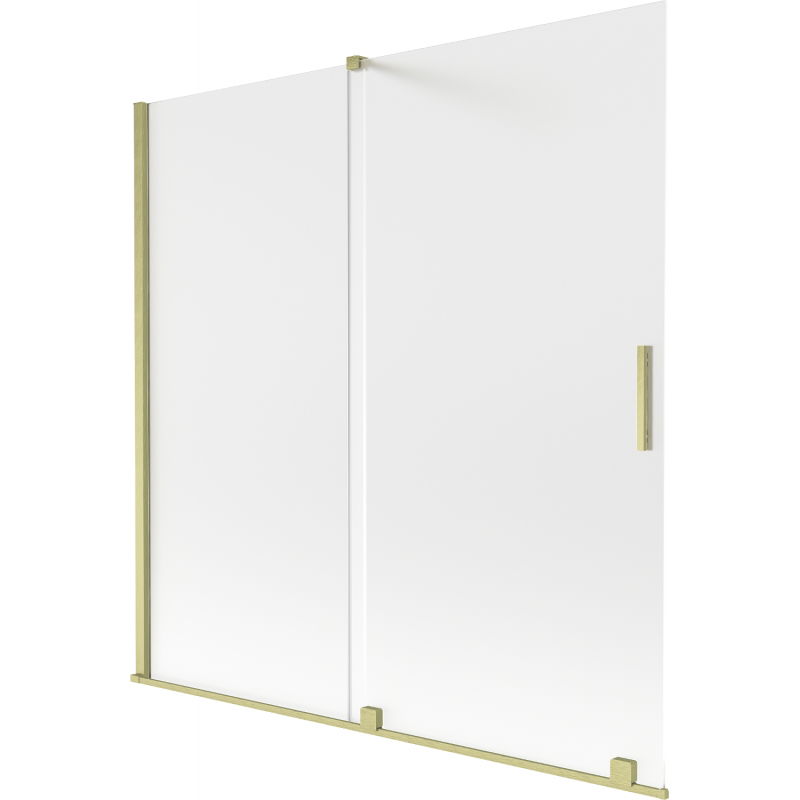 Mexen Velar paroi de baignoire coulissante 2 volets 160 x 150 cm, givré, or brossé - 896-160-000-31-55