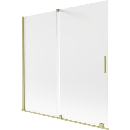 Mexen Velar 2-Panel Sliding Bath Screen 160 x 150 cm, Frosted, Brushed Gold - 896-160-000-31-55