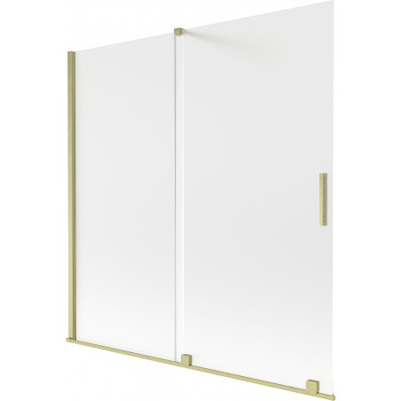 Mexen Velar vannitoa kaheosaline lükanduks 160 x 150 cm, mattklaas, harjatud kuld - 896-160-000-31-55