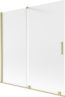 Mexen Velar vannitoa kaheosaline lükanduks 160 x 150 cm, mattklaas, harjatud kuld - 896-160-000-31-55