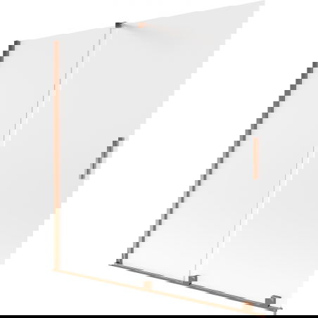 Mexen Velar 2-wing sliding shower screen 160 x 150 cm, frost, pink gold - 896-160-000-31-60